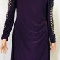 Lauren Ralph Lauren Womens Open Spiral Long Sleeve Ruched Sheath Dress Sz 12 NWT