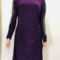 Lauren Ralph Lauren Womens Open Spiral Long Sleeve Ruched Sheath Dress Sz 12 NWT