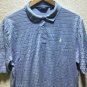 Polo Golf Ralph Lauren Blue Striped Short Sleeve Pima Cotton Shirt Men's Sz M