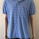 Polo Ralph Lauren Blue With White Stripes Short Sleeve Polo Shirt mens XL Polo Ralph Lauren Blue With White Stripes Short Sleeve Polo Shirt mens XL