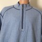 Tommy Bahama Mens 1/4 Zip Reversible Pullover Sweater Blue Sz 2XL