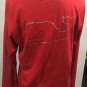 Vineyard Vines Women's Red Silver Logo Cotton Long Sleeve Pullover T-Shirt Sz M