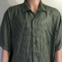Tommy Bahama Mens 100% Silk Check Short Sleeve Button Down Shirt Size M.