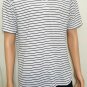 PGA Authentic Performance Mens Polo Golf White Striped Shirt Sz M