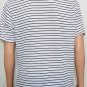 PGA Authentic Performance Mens Polo Golf White Striped Shirt Sz M