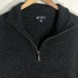 J.Crew Menâs 1/2 Zip Pullover 100% Lambswool Long Sleeve Sweater Gray Sz XL