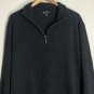 J.Crew Menâs 1/2 Zip Pullover 100% Lambswool Long Sleeve Sweater Gray Sz XL