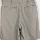 Nike Athletic Men's Beige Polyester Shorts Size 30 x 9.5'' Nike Athletic Men's Beige Polyester Shorts Size 30 x 9.5''