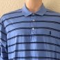 Polo Golf Ralph Lauren 100% Pima Cotton Size L Mens Short Sleeve Stripe Shirt