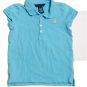 Ralph Lauren Girls Solid Blue Short Sleeve Polo Shirts Sz 5