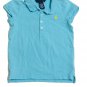 Ralph Lauren Girls Solid Blue Short Sleeve Polo Shirts Sz 5