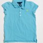 Ralph Lauren Girls Solid Blue Short Sleeve Polo Shirts Sz 5