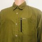 Columbia Sportswear Co Mens Olive Green Check Omni Shield Button Up Shirt Size L