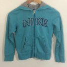 Nike Youth Girls Hooded Turquoise Blue Full Zip Jacket Size S Nike Youth Girls Hooded Turquoise Blue Full Zip Jacket Size S