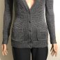 J.Crew Womens 100% Polyester V Neck Cardigan Gray Shimmer Sz XS