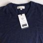 Turnbury Extra Fine Wool Biella Yarn Men's V-Neck Sweater Vest Blue Sz XL