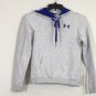 Under Armour Womens Semi Fitted Gray Blue Hooded All Season Gear Sweatshirt XS