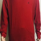 Polo Ralph Lauren Mens L/S Solid Crewneck Thermal Waffle Pullover Red Shirt XL
