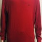 Polo Ralph Lauren Mens L/S Solid Crewneck Thermal Waffle Pullover Red Shirt XL