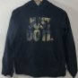 Nike Boys Black Camo Print Just Do It Graphic Print Hoodie Fleece Pullover L