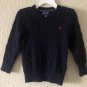 Polo Ralph Lauren Unisex Toddler Sweater Sz 2T Crew Neck Blue Cable Knit