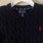 Polo Ralph Lauren Unisex Toddler Sweater Sz 2T Crew Neck Blue Cable Knit