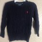 Polo Ralph Lauren Unisex Toddler Sweater Sz 2T Crew Neck Blue Cable Knit
