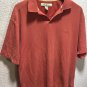 Tommy Bahama Menâs Short Sleeves Orange Pima Cotton Blend Polo Shirt Sz L