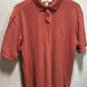 Tommy Bahama Menâs Short Sleeves Orange Pima Cotton Blend Polo Shirt Sz L