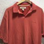 Tommy Bahama Menâs Short Sleeves Orange Pima Cotton Blend Polo Shirt Sz L