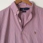 Ralph Lauren Yarmouth Mens Long Sleeve Pink Striped Dress Shirt Sz 15.5-34
