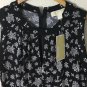 Michael Kors Womens Black Wildflower Mix Tier Dress Sz M