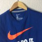Nike Long Sleeve Boys Just Do It Graphic  Blue T-Shirt Size L