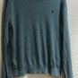 Polo Ralph Lauren Men&acirc;��s Blue Pima Cotton V-neck L/S Pullover Sweater Sz L