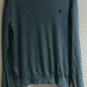 Polo Ralph Lauren Men&acirc;��s Blue Pima Cotton V-neck L/S Pullover Sweater Sz L
