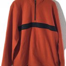 Men' IZOD PERFORM X 1/4 Zip Pullover Orange Fleece Sweater Size XL