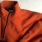Men' IZOD PERFORM X 1/4 Zip Pullover Orange Fleece Sweater Size XL