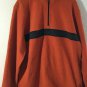 Men' IZOD PERFORM X 1/4 Zip Pullover Orange Fleece Sweater Size XL