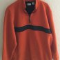 Men' IZOD PERFORM X 1/4 Zip Pullover Orange Fleece Sweater Size XL