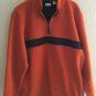 Men' IZOD PERFORM X 1/4 Zip Pullover Orange Fleece Sweater Size XL