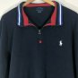 Polo Ralph Lauren Men's Navy Blue 1/4 Zip Pullover Sweater Jacket Size XL