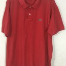 Lacoste Men’s Short Sleeve Solid Red Polo Shirt Top Size 8