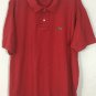 Lacoste Men&acirc;��s Short Sleeve Solid Red Polo Shirt Top Size 8