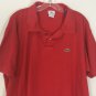 Lacoste Men&acirc;��s Short Sleeve Solid Red Polo Shirt Top Size 8