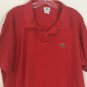 Lacoste Men&acirc;��s Short Sleeve Solid Red Polo Shirt Top Size 8