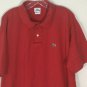 Lacoste Men&acirc;��s Short Sleeve Solid Red Polo Shirt Top Size 8