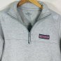 Vineyard Vines 1/2 Zip Boysâ 100% Cotton Gray Patched Shoulder Pullover Sz L