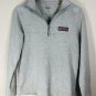 Vineyard Vines 1/2 Zip Boysâ 100% Cotton Gray Patched Shoulder Pullover Sz L