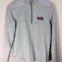 Vineyard Vines 1/2 Zip Boysâ 100% Cotton Gray Patched Shoulder Pullover Sz L