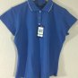 PGA Tour Women's Polo Short Sleeves Shirt Blue w/ Trim Sz Large New
